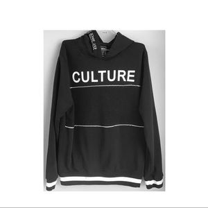 MODERN CULTURE- BLACK HOODIE LARGE SIZE UNISEX.